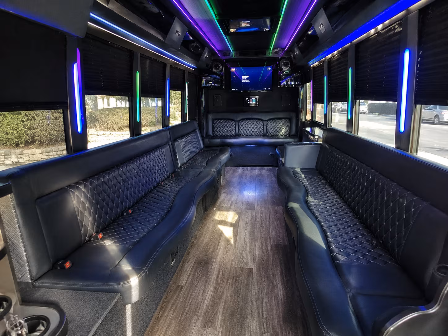 18 Passenger Party Bus Interior