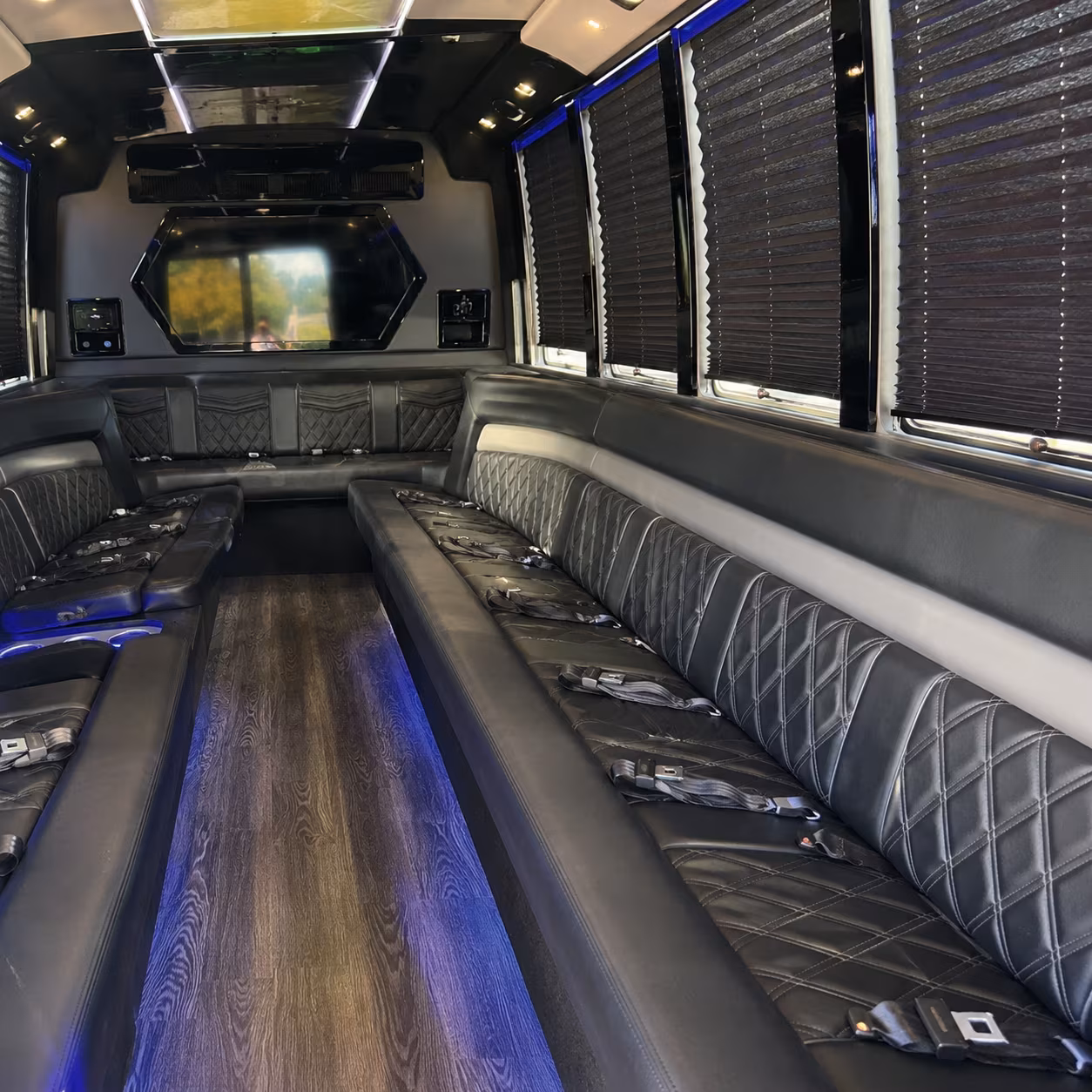 28 Passenger Party Bus Interior