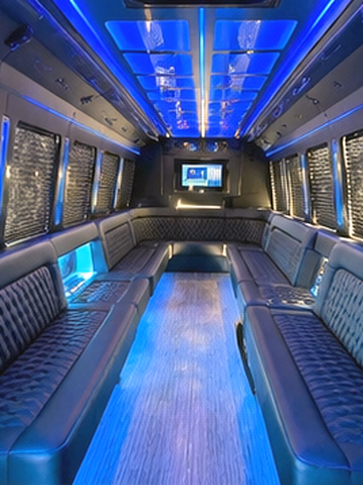 Passenger watching the Chandler scenery during a regional party bus road trip