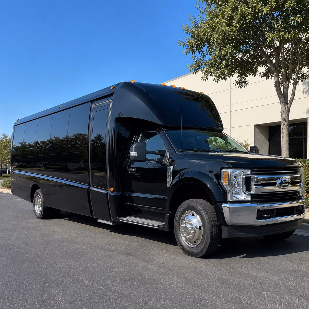 Chandler School Event Transportation party bus exterior