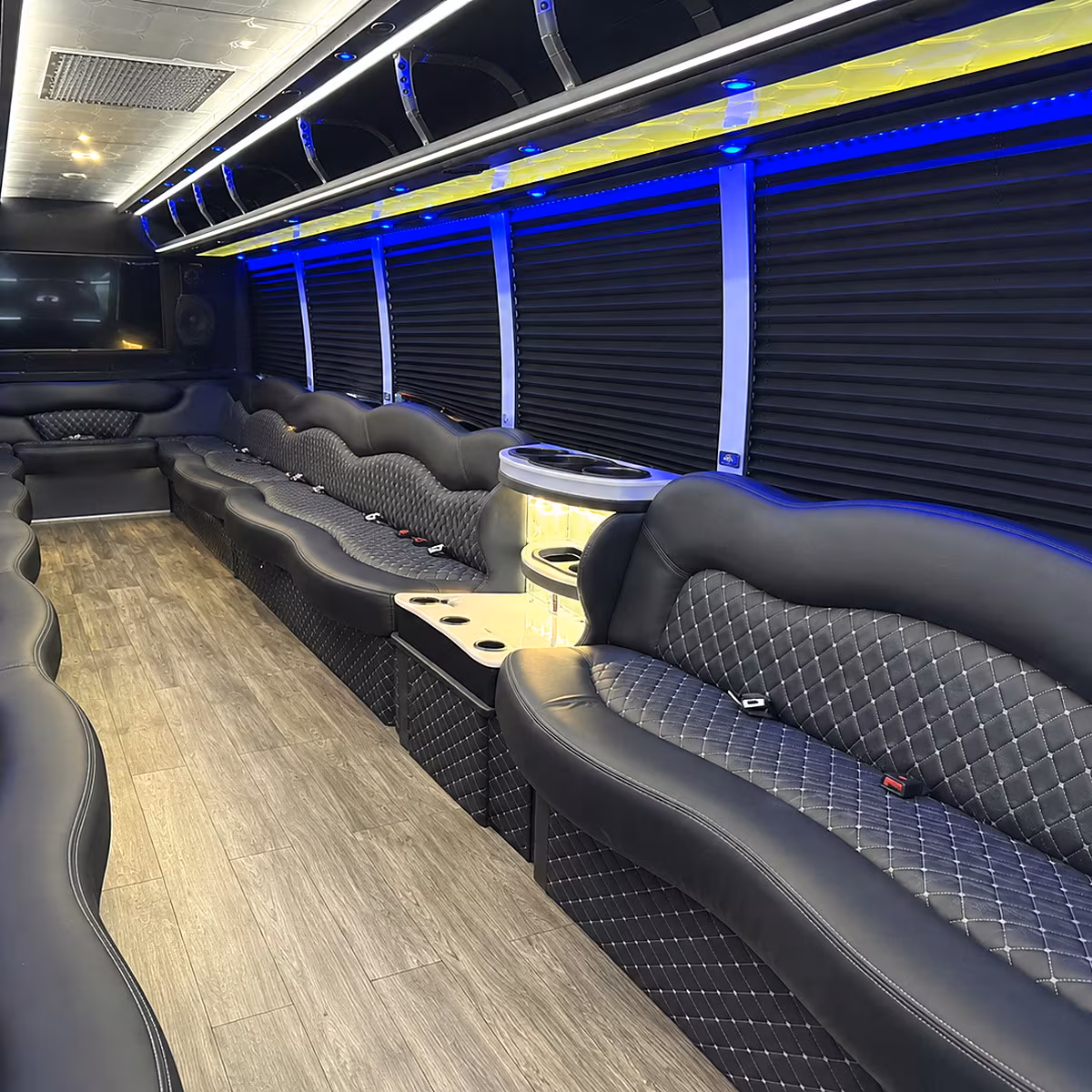 Chandler Wedding Transportation party bus interior