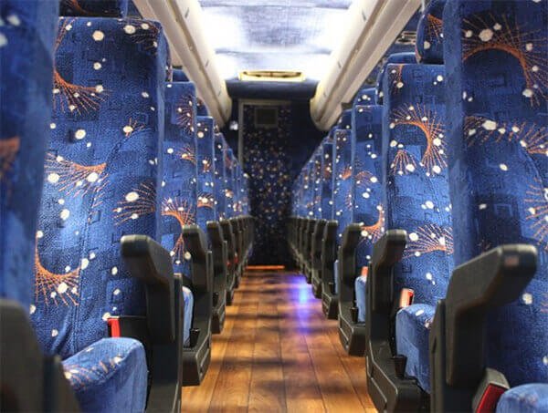 Goodyear 50 passenger Charter Bus Interior