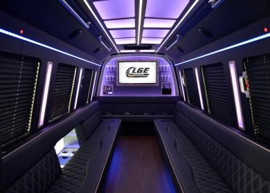 Glendale 18 Passenger Limo Bus Interior