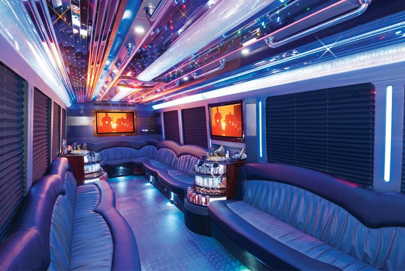Gilbert 20 Passenger Party Bus Interior