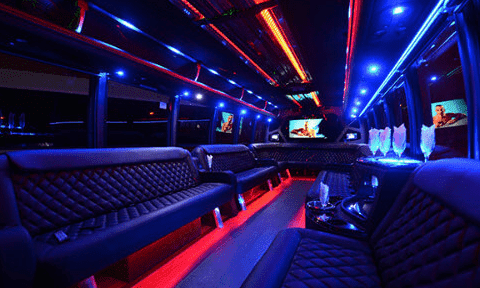 Scottsdale 30 Passenger Party Bus Black Interior