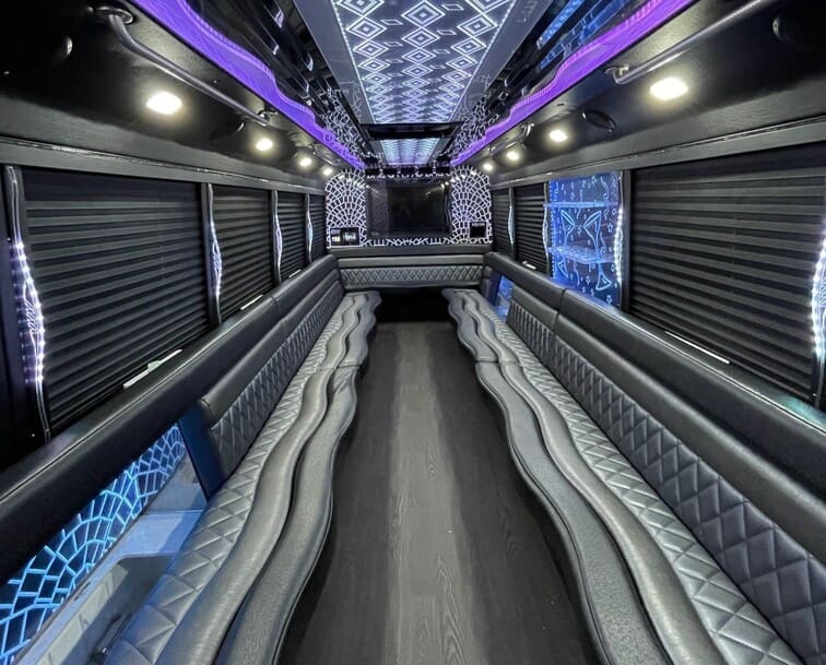 Yuma 30 Passenger Party Bus White Interior