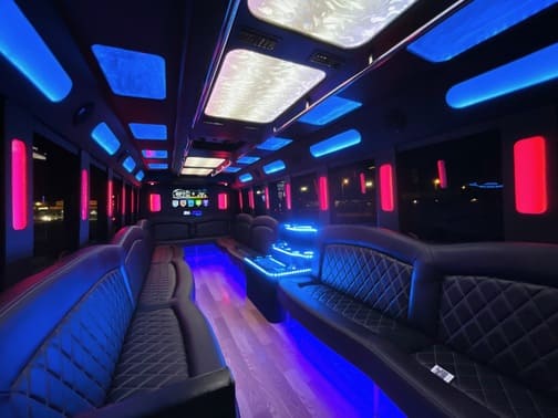 Glendale 35 Passenger Party Bus Interior